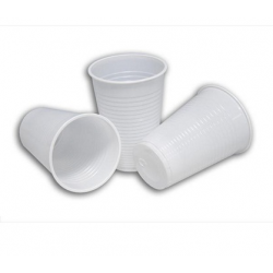 VASO PLAST. BLANCO 180ML 100U